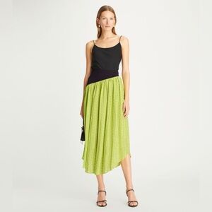 NWT $1998 Tory Burch colorblock chiffon maxi skirt
